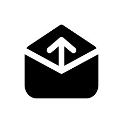 Poster - Illustration of a black factory icon with three vertical white lines on a white background design icon