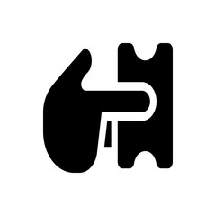 Poster - Illustration of a simple black silhouette of a person with a circular head and rectangular body shape
