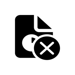 Poster - Black rectangle with rounded corners and a black circle with a white dash in the center icon design