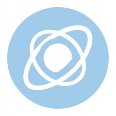 Poster - Abstract Interconnectedness Symbol Light Blue Circular Design