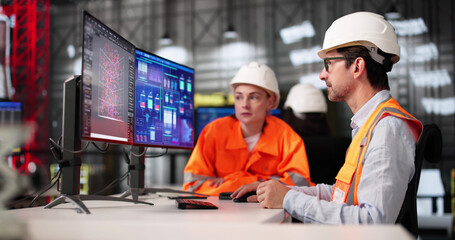 Poster - Young African American Engineer Using SCADA Software