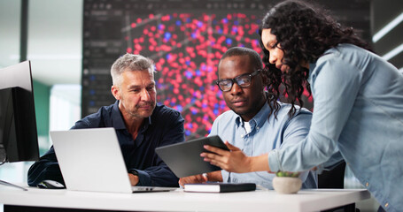 Poster - Black Engineer Using Laptop