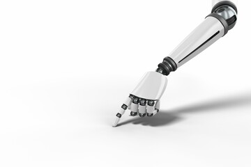 Poster - Metal robotic hand pointing