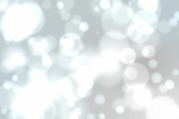 Poster - Showing abstract flat design featuring blurred bokeh lights spreading on grey backdrop, copy space