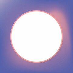 Poster - Image of white circle over pink to purple background with copy space