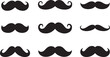 © Ramiz - Set of mustache silhouette, Mustache icon collection, mustache collection silhouette vector different mustache