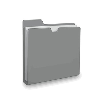 A gray file folder icon with papers inside, depicted against a white background.