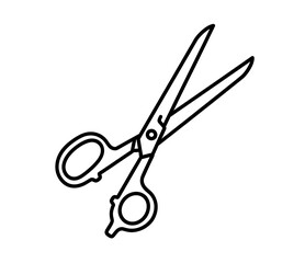 Poster - Scissors Icon Vector Symbol Design Element Outline Style, Line Art