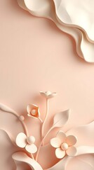 Poster - Ethereal Floral Arrangement with Soft Pastel Palette and Delicate Elements