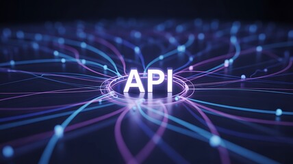 Glowing network connections with A P I text technology