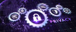© photon_photo - Cyber security data protection business technology privacy concept. . 3d illustration