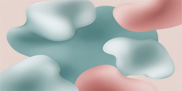 Pastel blobs soft shapes abstract backdrop