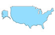 © Serfus - A simple stylized map of the country of United States of America