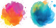 © appl - Colorful watercolor brush strokes vector. set of colorful paint splatter texture. Colorful vector watercolor brush strokes. Rainbow colors watercolor paint stains vector transparent background