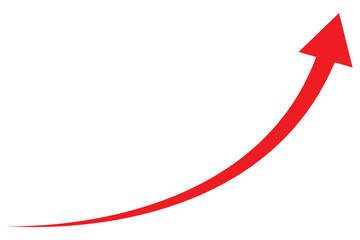 Poster - red arrow. Red curve arrow vector. Red arrow icon. curve arrow icon. flat style.