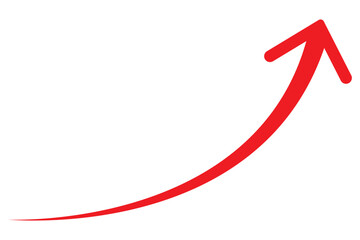 Poster - red arrow. Red curve arrow vector. Red arrow icon. curve arrow icon. flat style.