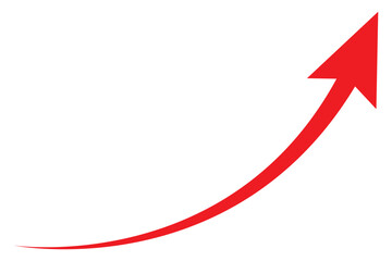 Poster - red arrow. Red curve arrow vector. Red arrow icon. curve arrow icon. flat style.