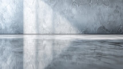 Poster - A sleek, modern interior space featuring polished flooring and textured walls, perfect for design inspiration.