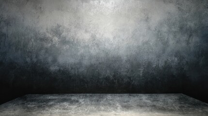 Poster - A textured concrete wall with a shadowy surface, ideal for backgrounds in graphic design and photography projects.