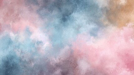 Poster - A vibrant, abstract watercolor texture featuring soft pastel colors blending beautifully in a dreamy composition.