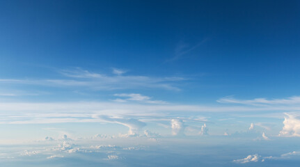 Wall Mural - aerial view of white clouds