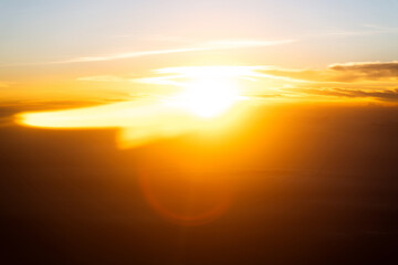 Wall Mural - aerial view of beautiful sunset