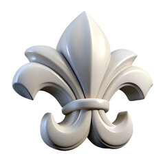 Poster - white fleur de lis symbol of france 3d rendering