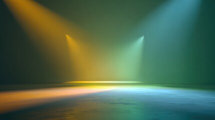 Poster - Abstract lighting background with colorful beams creating a dynamic atmosphere for creative projects.