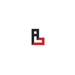 Poster - Letters AL Monogram Logo, Modern Minimalist Branding Design with white background. 