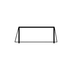 Fototapete - Minimalist table Design: A simple, elegant table frame is depicted, its clean lines and modern design creating an impression of a spacious area for home decor.