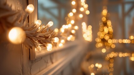 Poster - Warm, cozy lights illuminate a festive setting, creating a joyful atmosphere for special moments and celebrations.
