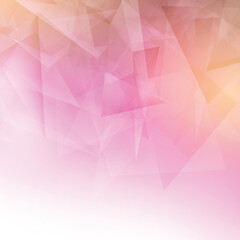 Poster - Abstract pink and orange geometric shapes with soft gradient background isolated on transparent background