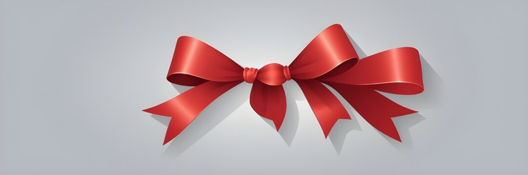 Red bow icon vector