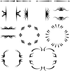 Leinwandbilder - displaying a collection of design elements or decorative ornaments