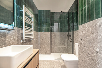 Aufkleber - Sinks integrated into floating countertops or with a monolithic design, and toilets with concealed cisterns, are perfect examples of how formal simplicity can elevate design