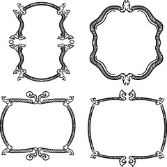 Leinwandbilder - luxury vintage ornaments with unique curves