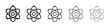 © Muhtemel - Atom scientific icon vector outline symbol or illustration
