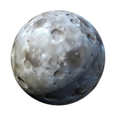 Poster - Full Moon 3D Render Realistic Plastic Grey Glowing