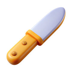 Poster - Kitchen Knife Icon 3D Rendering Isolated On White
