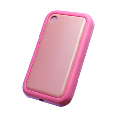 Poster - Pink Smartphone 3D Rendering Isolated On White