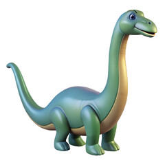 Poster - Portrait Of A Brontosaurus Isolated On White