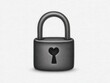 © Leo Rohmann - Symbolic representation of security and love captured in an elegant dark padlock with a heart-shaped keyhole set against a minimalistic white backdrop showcasing emotional significance and