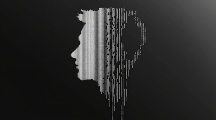 Aufkleber - Abstract digital human head for artificial intelligence concept idea