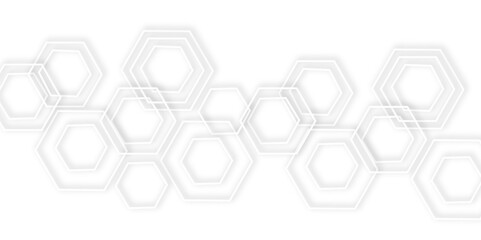 Poster - hexagon, geometric, abstract, background, white, pattern, design, texture, modern, shape, cell, honeycomb, tile, surface, structure, element, graphic, illustration, template, wallpaper, art, style, co
