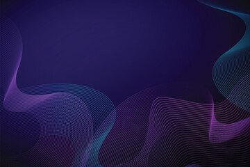 Poster - Abstract background with flowing lines in shades of purple and blue isolated on transparent background