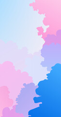 Wall Mural - Pink blue purple and grey water color brush paint background 