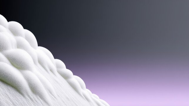 White Textured Hill Against Purple and Gray Gradient Background