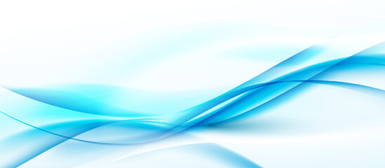 Aufkleber - Abstract blue digital dynamic wave background. Futuristic hi-technology concept. Business banners, flyers, and presentations. Vector illustration