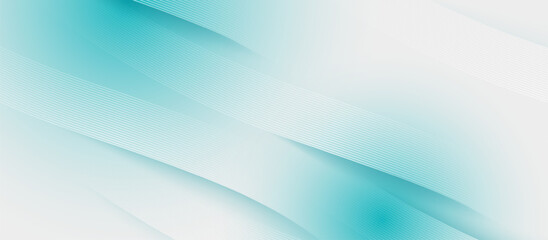 Poster - Minimalistic abstract background with blue and white lines and soft blue gradients in light tones
