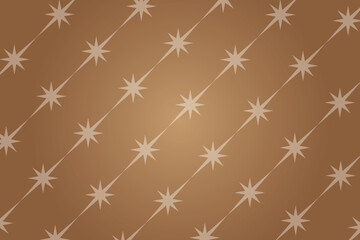 Poster - Abstract pattern of white starbursts on a warm brown gradient background